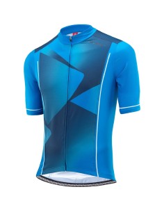 Maillot corto LÖFFLER Geo HotBOND azul: comodidad y frescura en cada pedaleada