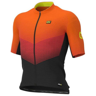Maillot corto Alé Delta naranja y negro, ideal para ciclistas exigentes