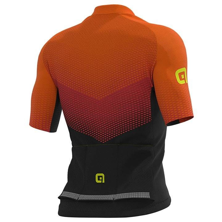 Maillot corto Alé Delta naranja y negro, ideal para ciclistas exigentes