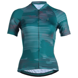 Maillot corto para mujer SL Blur en azul petrol, ideal para ciclistas