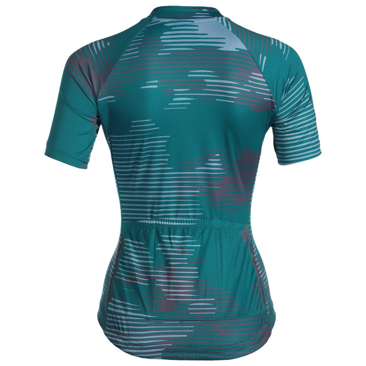 Maillot corto para mujer SL Blur en azul petrol, ideal para ciclistas