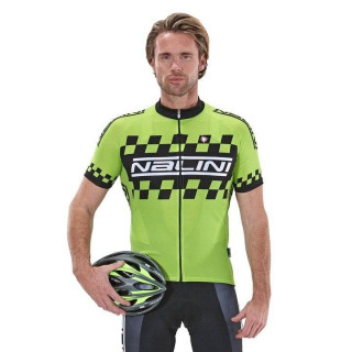 Maillot corto NALINI Cardamo verde y negro: comodidad y estilo para tus rutas en bici