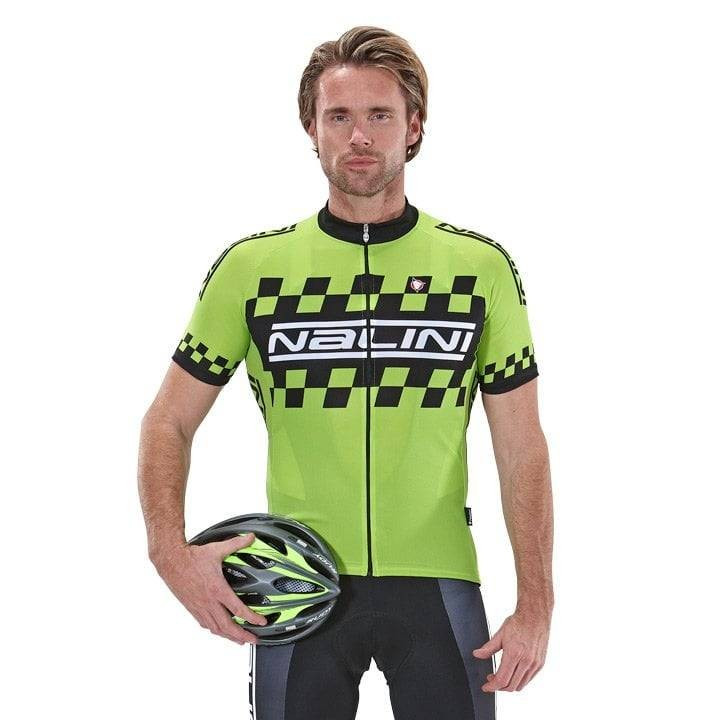 Maillot corto NALINI Cardamo verde y negro: comodidad y estilo para tus rutas en bici