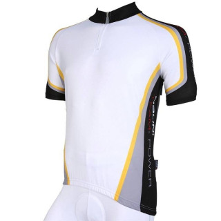 Maillot NALINI Team-Power amarillo y blanco para ciclistas que buscan estilo y comodidad