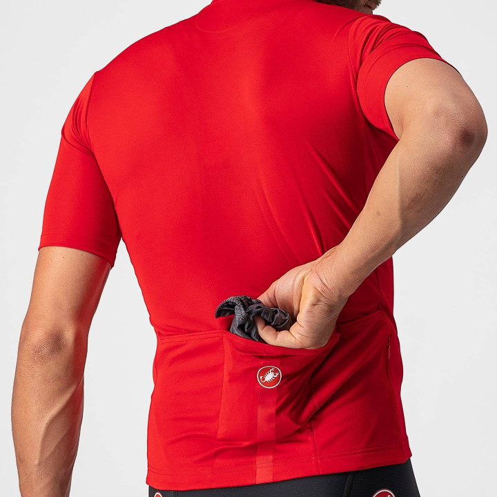 Maillot corto Castelli Classifica rojo, comodidad y estilo para ciclistas