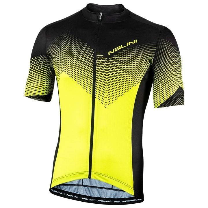 Maillot corto NALINI Atlanta 1996 en negro y amarillo neón, estilo y confort para ciclistas