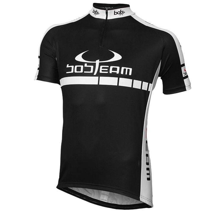 Maillot de ciclismo BOBTEAM negro y blanco: comodidad y estilo para cada pedalada