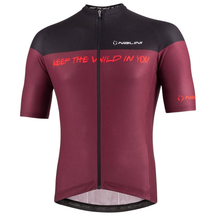 Maillot de ciclismo NALINI New Cross burdeos: confort y estilo para tus rutas