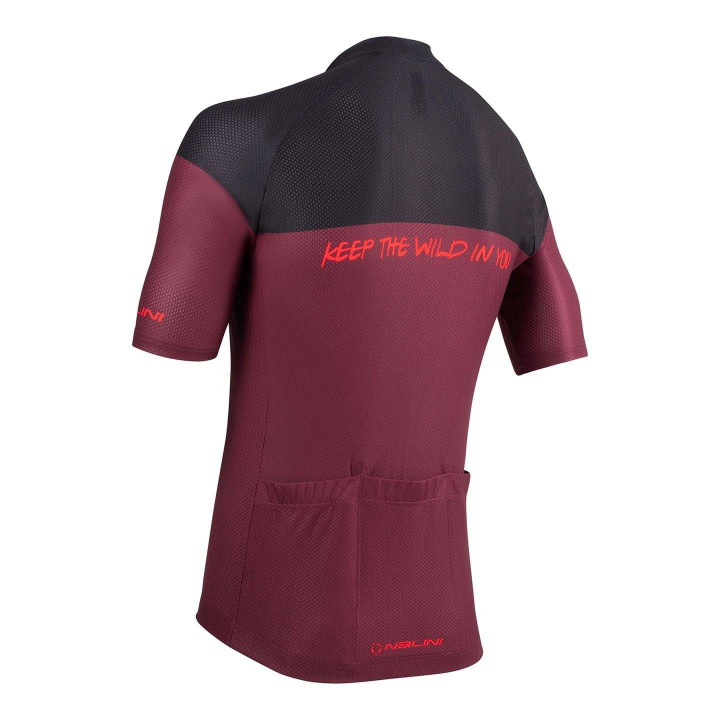 Maillot de ciclismo NALINI New Cross burdeos: confort y estilo para tus rutas