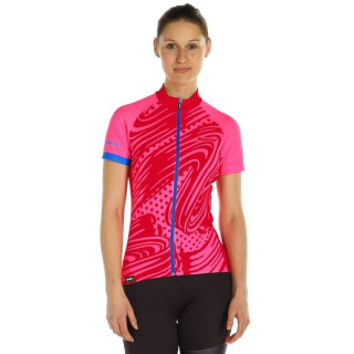 Maillot corto fucsia para mujer Giada Pop de Santini, comodidad y estilo en cada pedalada