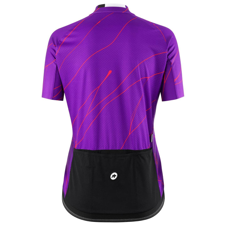 Maillot corto para mujer ASSOS Uma GT C2 EVO Ultra Blood lila, comodidad y estilo en cada pedalada