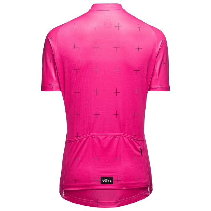 Maillot de ciclismo corto para mujer en fucsia y negro, comodidad y estilo para tus rutas
