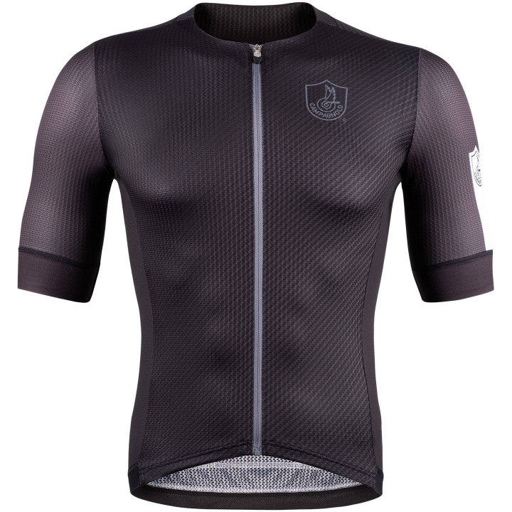 Maillot de ciclismo corto CAMPAGNOLO Ossigeno negro, comodidad y frescura para tus rutas