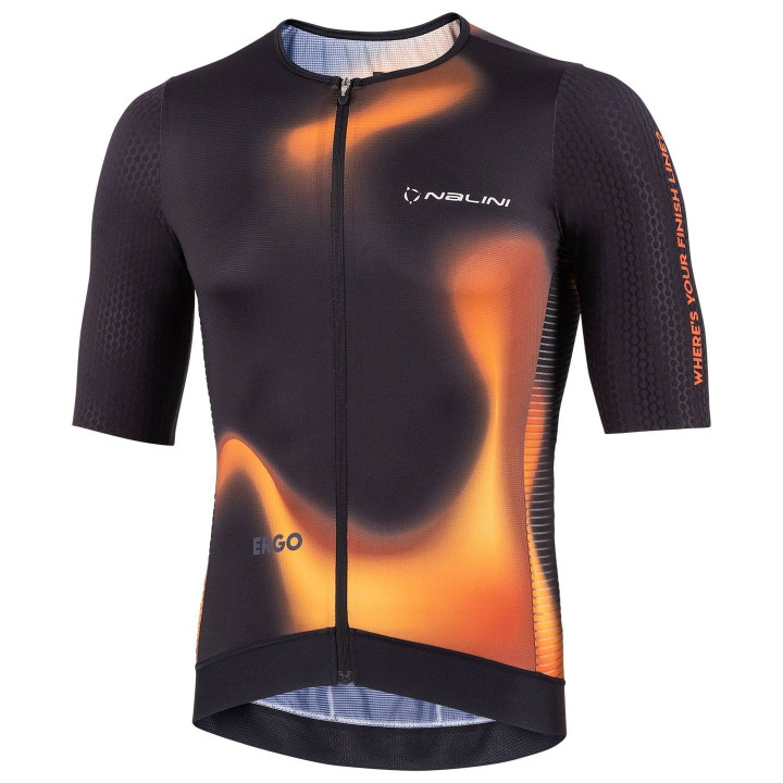 Maillot corto NALINI Laser en naranja y negro para ciclistas exigentes