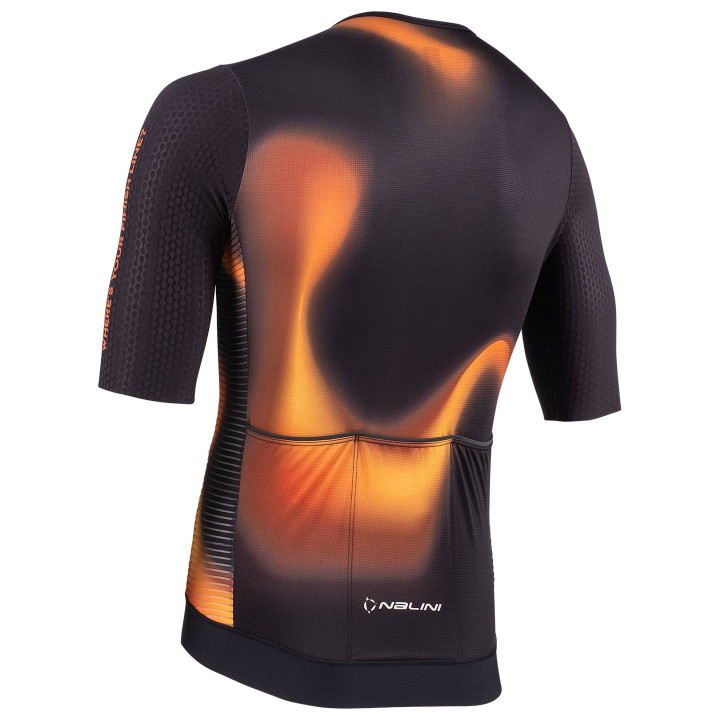 Maillot corto NALINI Laser en naranja y negro para ciclistas exigentes