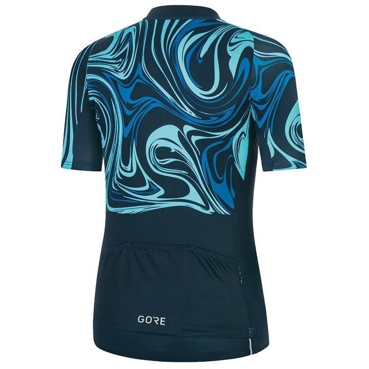 Maillot de ciclismo corto para mujer GORE WEAR en azul, comodidad y estilo en cada ruta