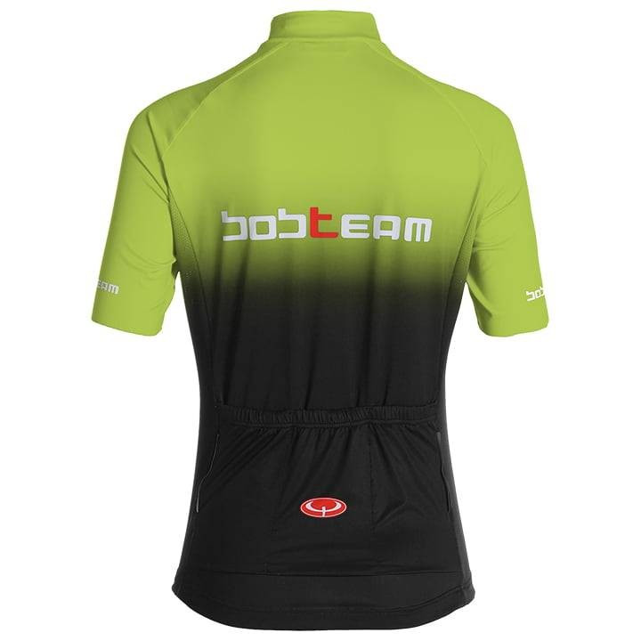 Maillot corto mujer Primadonna en negro y verde neón para ciclistas cómodas y con estilo