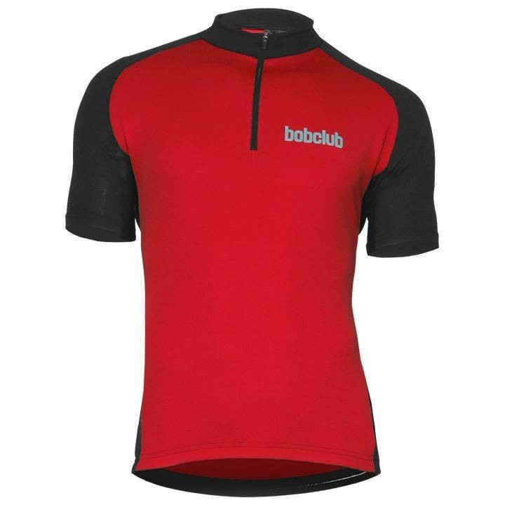 Maillot BOBCLUB rojo y negro: comodidad y estilo para tus rutas en bici