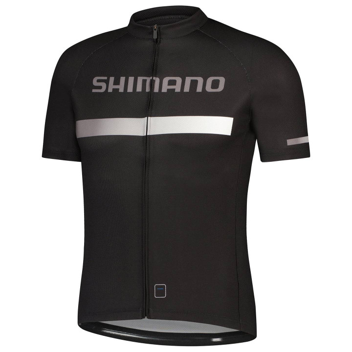 Maillot corto SHIMANO logo negro: comodidad y estilo para tus rutas en bici