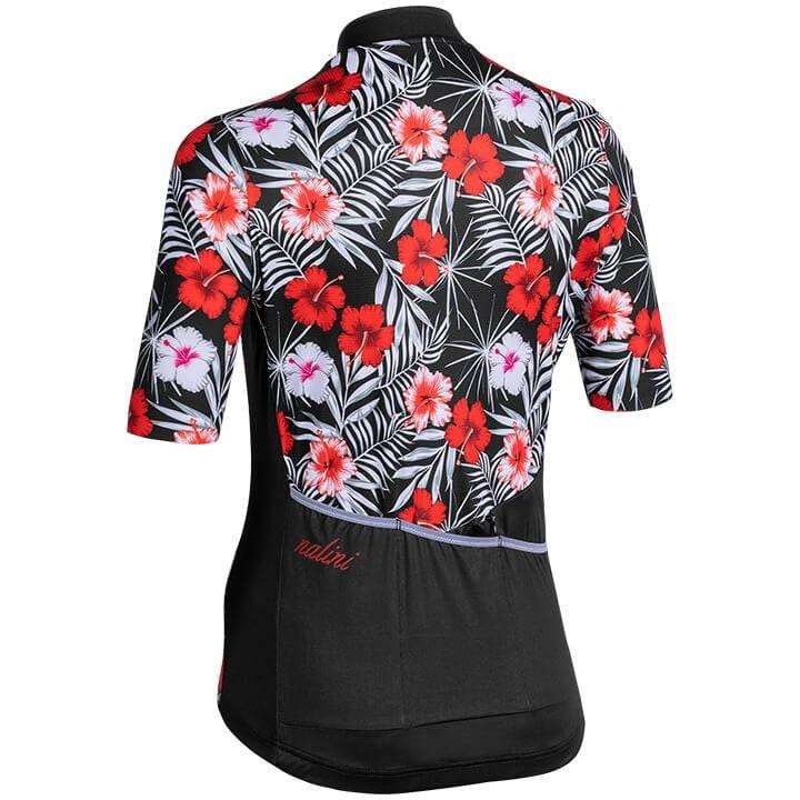 Maillot de ciclismo corto para mujer NALINI Moderna 2.0 en rojo, negro y blanco