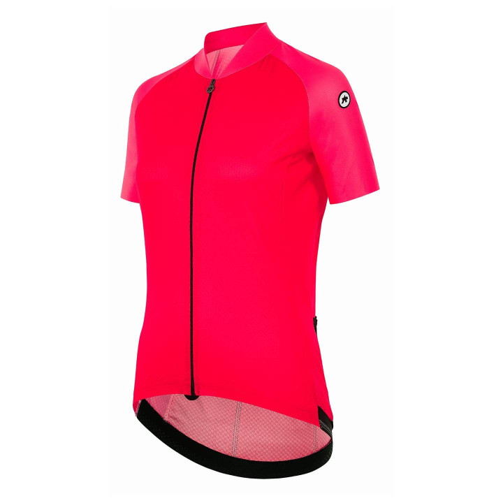Maillot corto para mujer ASSOS Uma GT C2 Evo en rojo, ideal para ciclistas que buscan confort y estilo