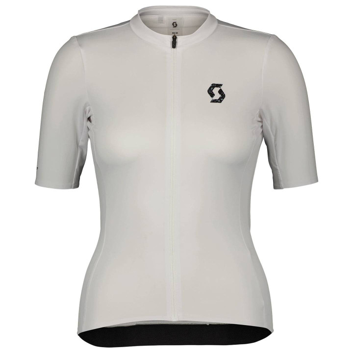 Maillot corto de ciclismo para mujer SCOTT RC Contessa Sign en blanco, perfecto para cualquier ruta