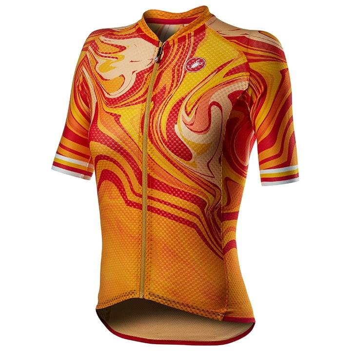Maillot corto mujer Climber's 2.0 naranja de CASTELLI, comodidad y frescura para tus rutas