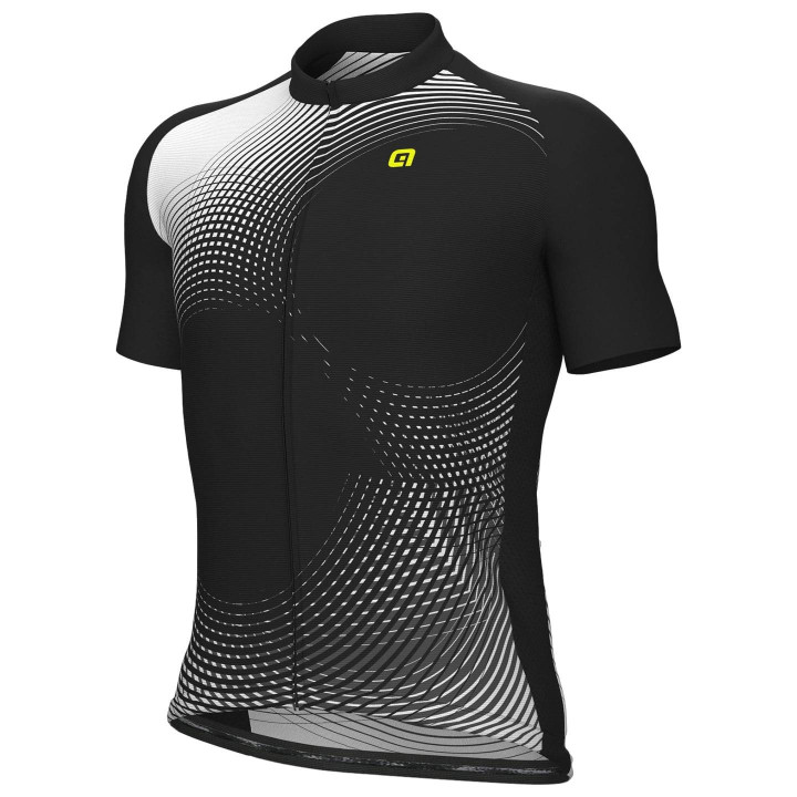 Maillot corto ALÉ Optical negro para ciclistas que buscan estilo y comodidad