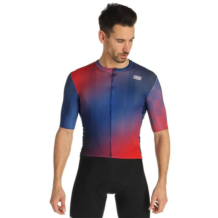 Maillot corto Rocket rojo-azul de SPORTFUL, comodidad y estilo para tus rutas en bici
