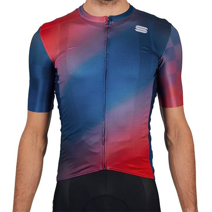 Maillot corto Rocket rojo-azul de SPORTFUL, comodidad y estilo para tus rutas en bici