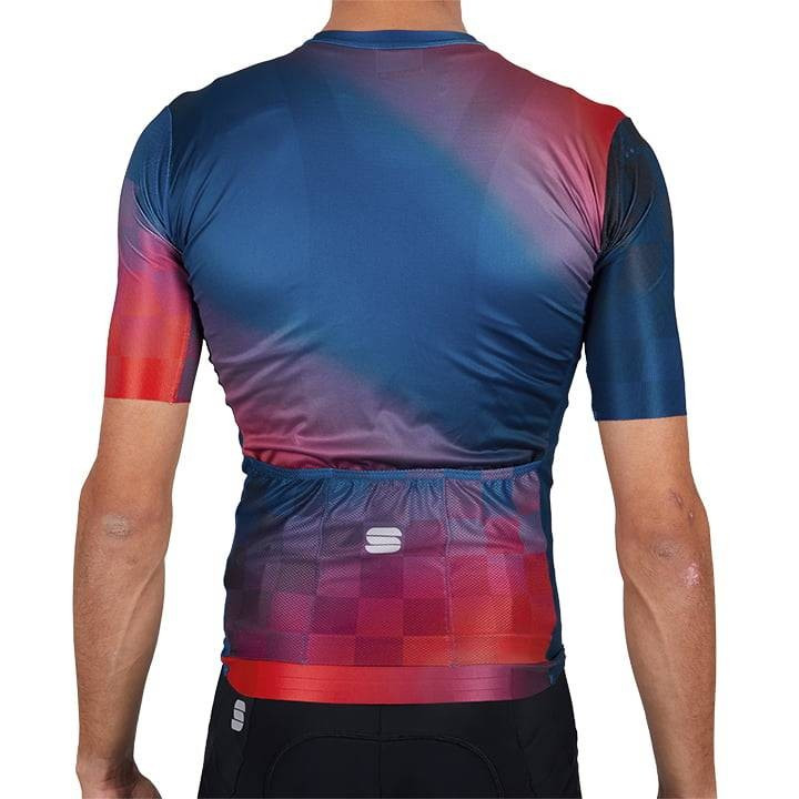 Maillot corto Rocket rojo-azul de SPORTFUL, comodidad y estilo para tus rutas en bici