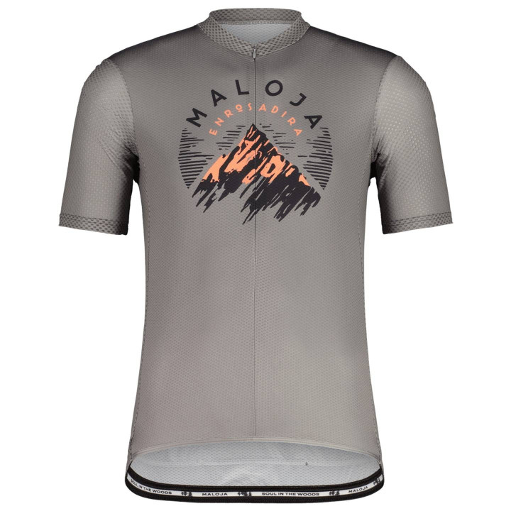 Maillot corto FiemmeM. gris de MALOJA para ciclistas que buscan estilo y comodidad