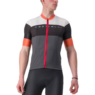 Maillot Sezione corto CASTELLI en negro y gris, ideal para tus rutas en bici