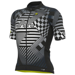 Maillot corto Checkers gris de ALÉ: estilo y comodidad para tus rutas en bici