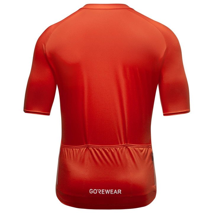 Maillot corto GORE WEAR Spinshift rojo para ciclistas que buscan comodidad y estilo
