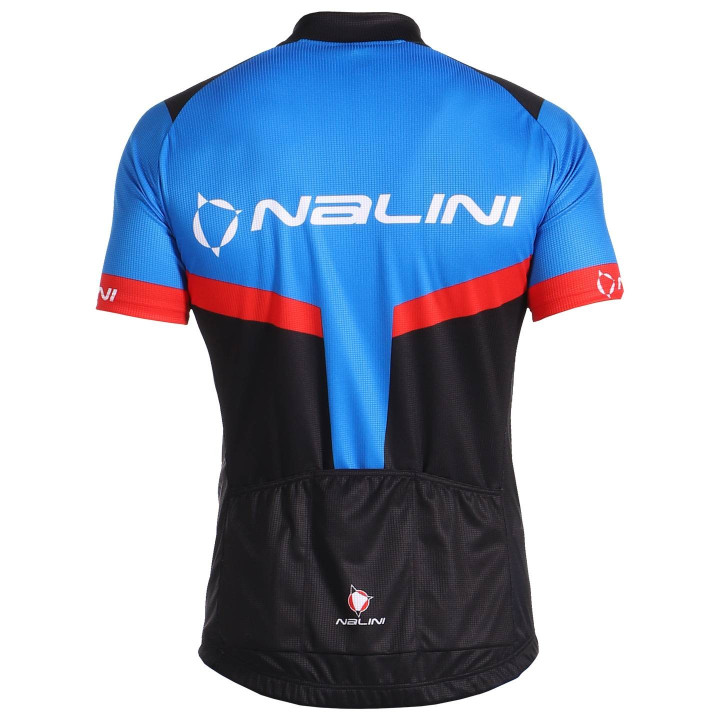 Maillot corto NALINI Rigel 2: comodidad y estilo en rojo, azul y negro