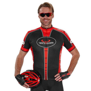 Maillot corto Infinity rojo-negro de BOBTEAM: frescura y estilo en cada pedalada