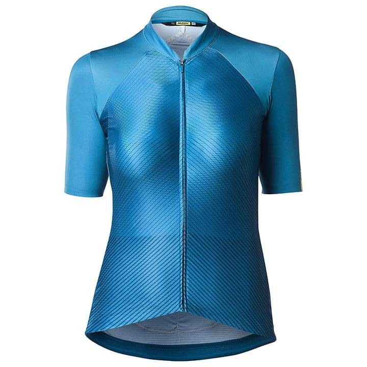 Maillot corto MAVIC Sequence Pro para mujer en azul, comodidad y frescura en cada pedaleo