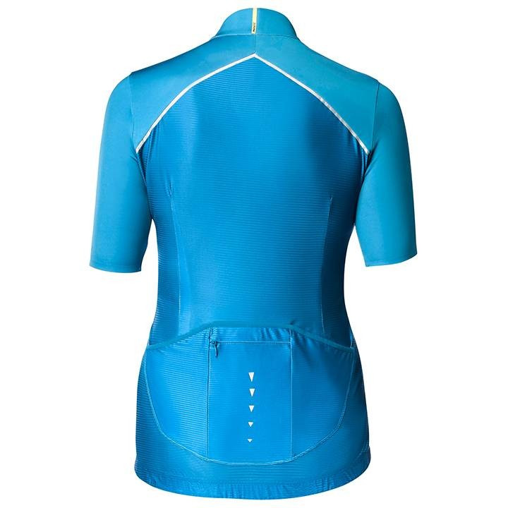 Maillot corto MAVIC Sequence Pro para mujer en azul, comodidad y frescura en cada pedaleo