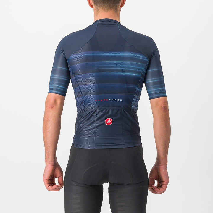 Maillot Climber's 3.0 SL 2 azul de CASTELLI, comodidad y frescura en cada pedaleo