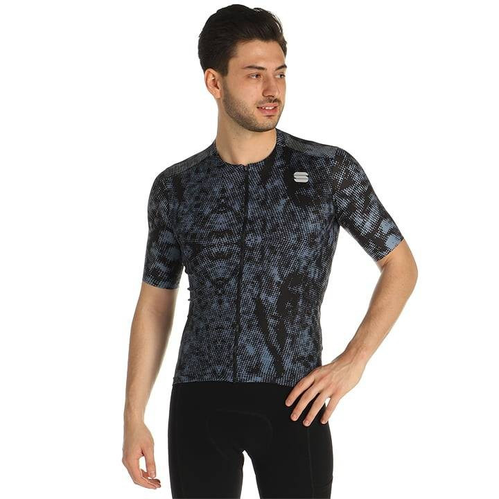 Maillot corto Escape Supergiara en azul y negro para ciclistas que buscan comodidad y estilo