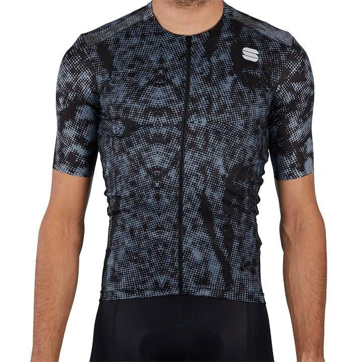 Maillot corto Escape Supergiara en azul y negro para ciclistas que buscan comodidad y estilo