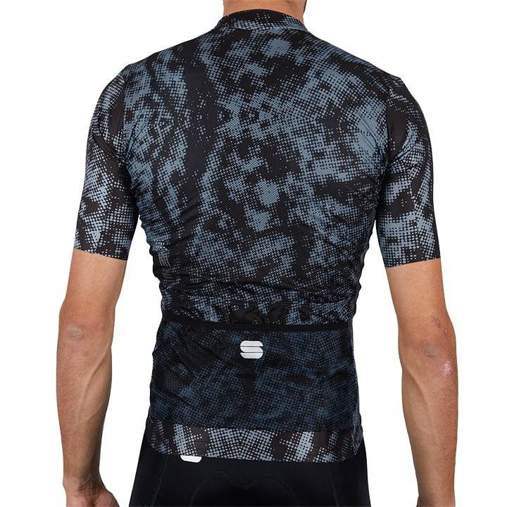 Maillot corto Escape Supergiara en azul y negro para ciclistas que buscan comodidad y estilo