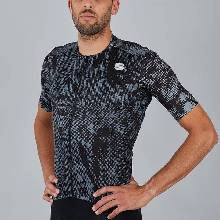 Maillot corto Escape Supergiara en azul y negro para ciclistas que buscan comodidad y estilo