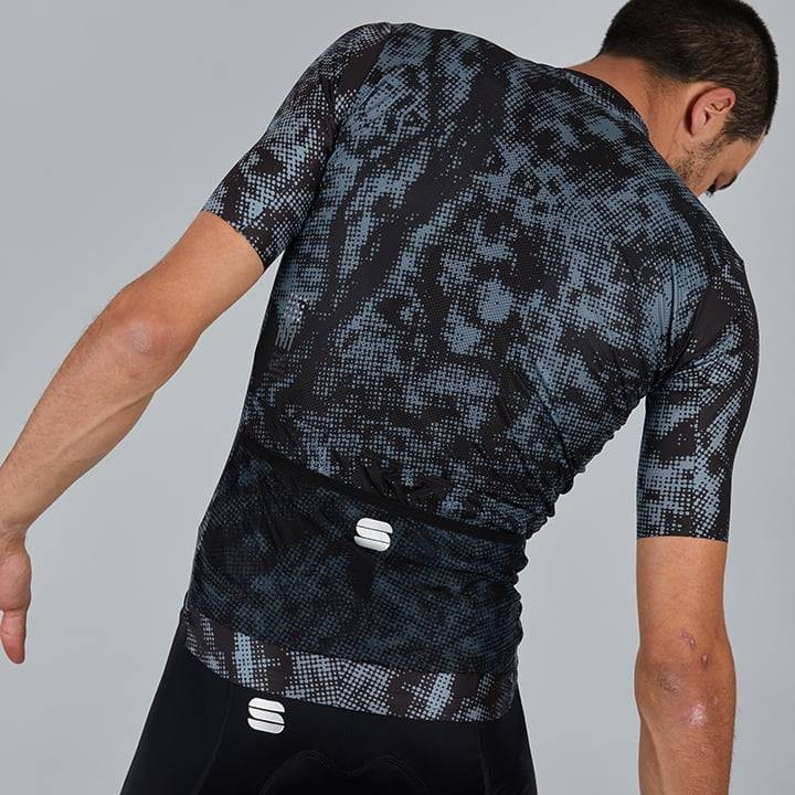 Maillot corto Escape Supergiara en azul y negro para ciclistas que buscan comodidad y estilo