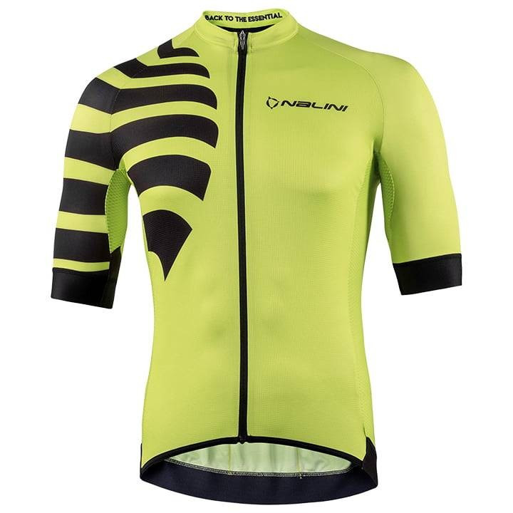 Maillot NALINI Stripes negro y amarillo para ciclistas que buscan estilo y comodidad