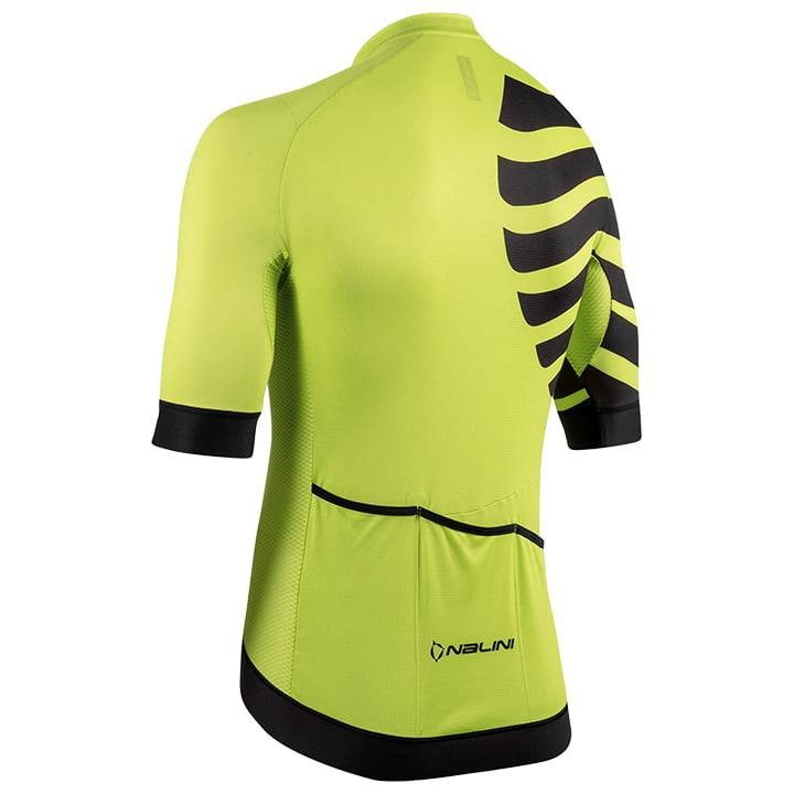 Maillot NALINI Stripes negro y amarillo para ciclistas que buscan estilo y comodidad