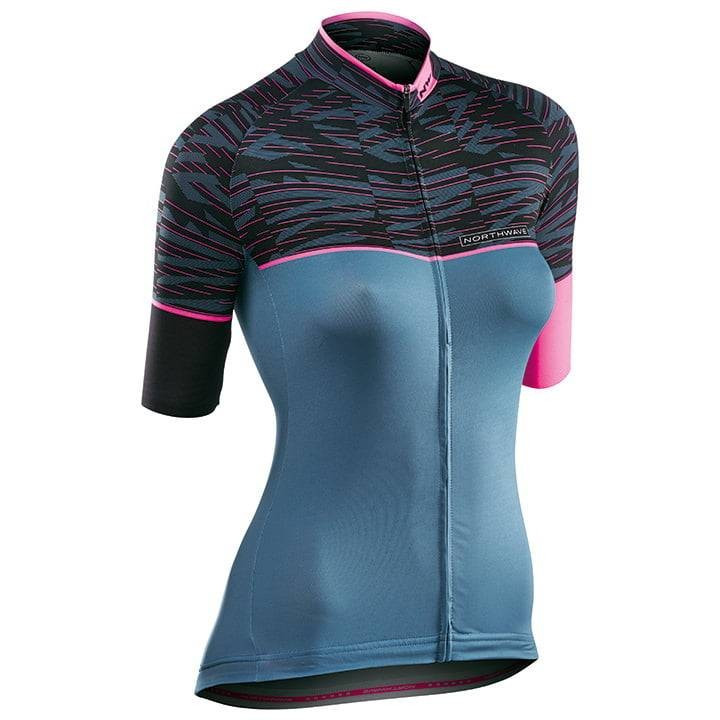Maillot de ciclismo corto mujer NORTHWAVE Verve 2 en fucsia neón y negro
