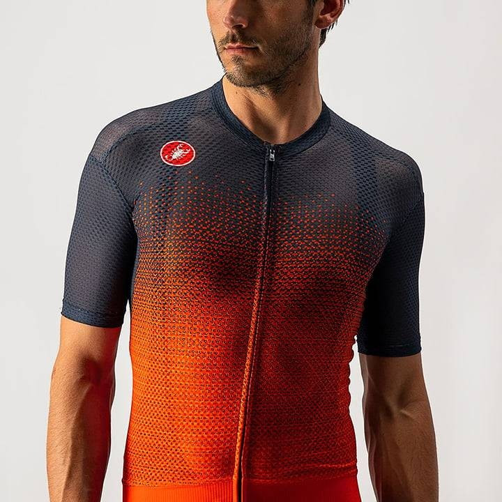 Maillot Insider rojo-azul de Castelli para ciclistas que buscan estilo y comodidad