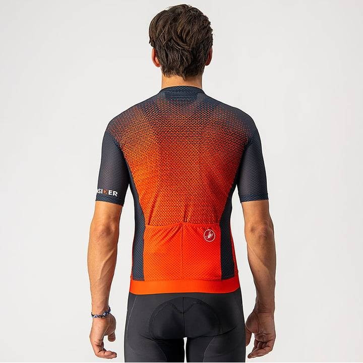 Maillot Insider rojo-azul de Castelli para ciclistas que buscan estilo y comodidad